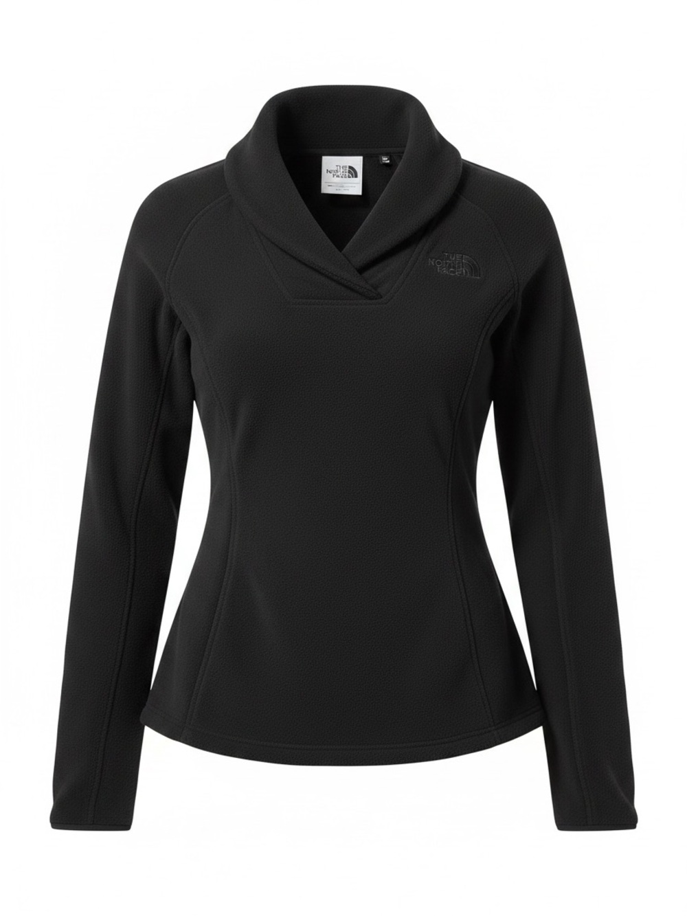 The North Face Women's Black Shawl-Collar Fleece Top